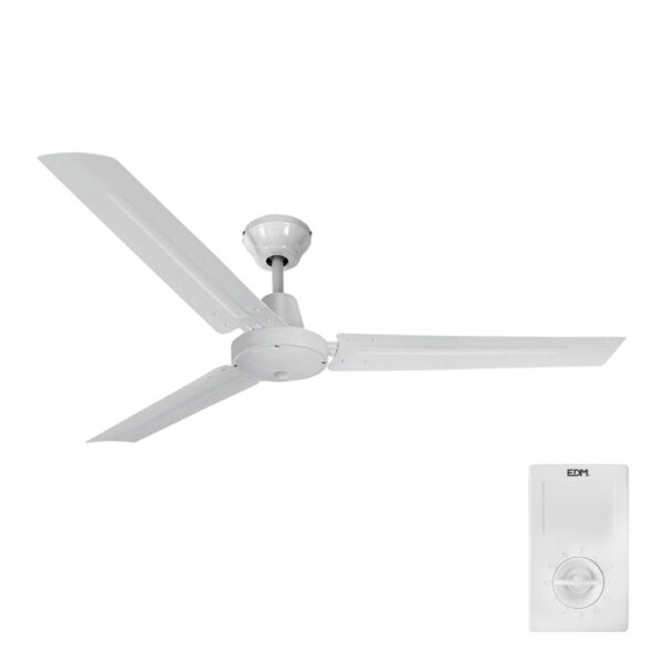 Wentylator sufitowy EDM 33982 Biały 60 W Ø 120 cm Mini przemysłowy