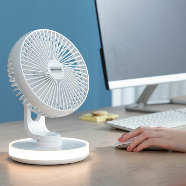 Akumulatorowy wentylator biurkowy z diodami LED FanLed InnovaGoods Ø6,6'' 4000 mAh - obrazek 3