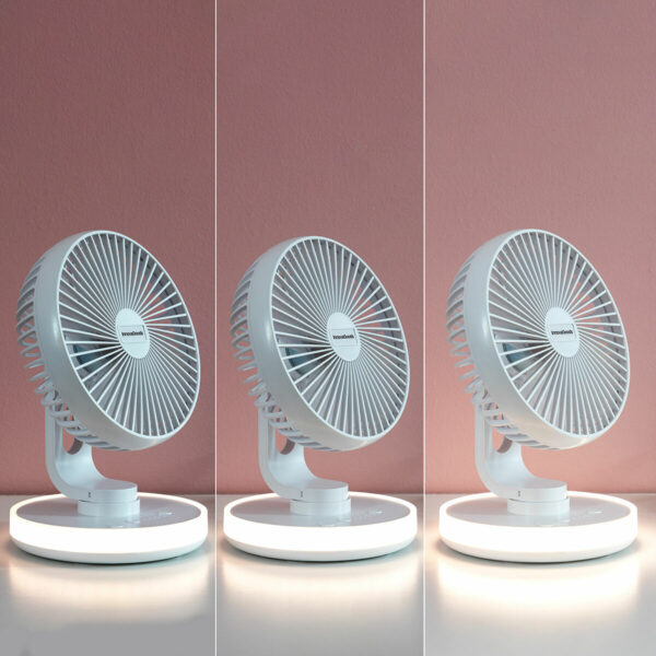Akumulatorowy wentylator biurkowy z diodami LED FanLed InnovaGoods Ø6,6'' 4000 mAh - obrazek 4