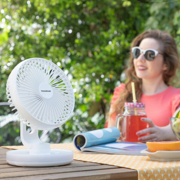 Akumulatorowy wentylator biurkowy z diodami LED FanLed InnovaGoods Ø6,6'' 4000 mAh - obrazek 5