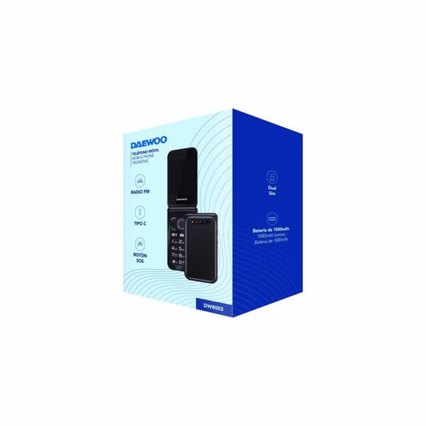 Telefon komórkowy dla seniorów Daewoo 2,8" Czarny - obrazek 3