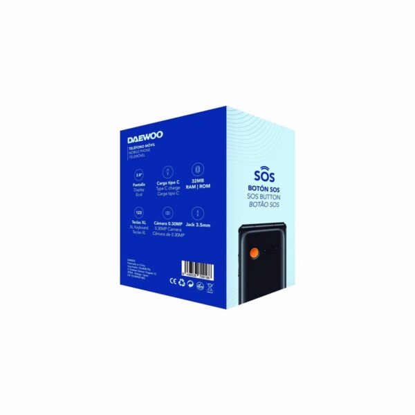 Telefon komórkowy dla seniorów Daewoo 2,8" Czarny - obrazek 4