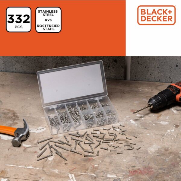 Zestaw śrub Black & Decker Phillips Drewno 332 Części - obrazek 6