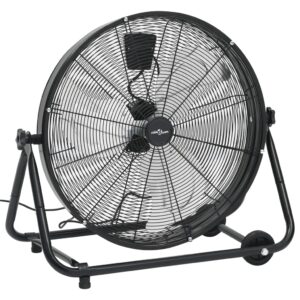Przemysłowy wentylator bębnowy, 60 cm, 180 W, czarny