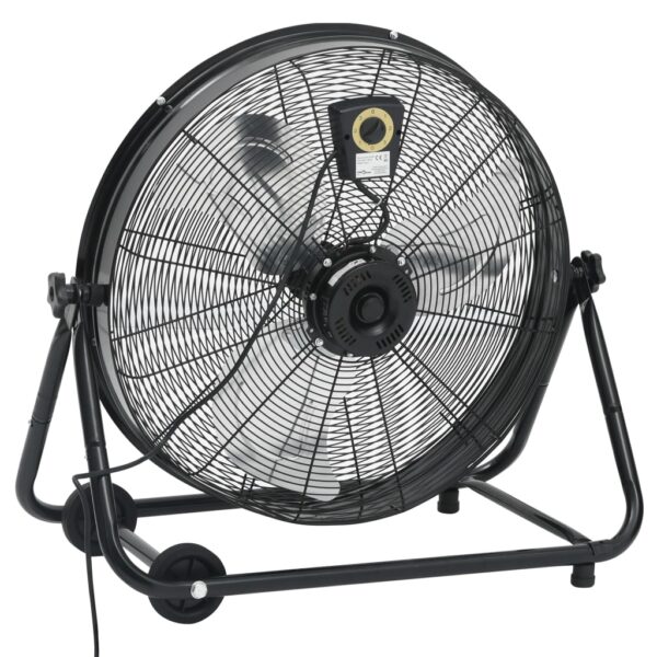 Przemysłowy wentylator bębnowy, 60 cm, 180 W, czarny - obrazek 4