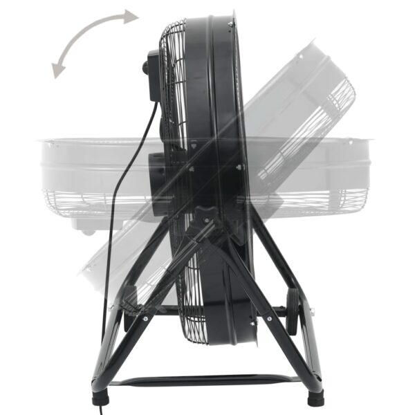 Przemysłowy wentylator bębnowy, 60 cm, 180 W, czarny - obrazek 5