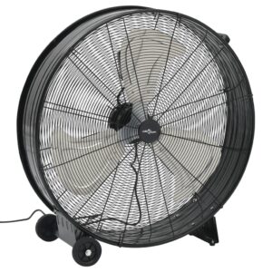 Przemysłowy wentylator bębnowy, 77 cm, 180 W, czarny