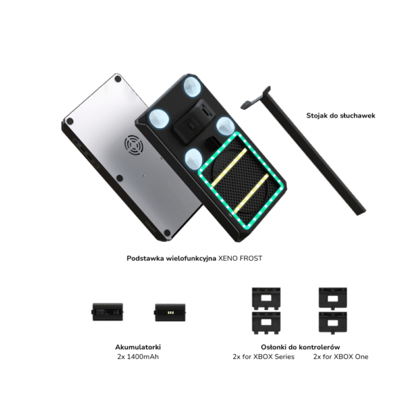 YAXO Podstawka chłodząca i ładująca XENO FROST do XBOX Series X/S Techno Black - obrazek 8