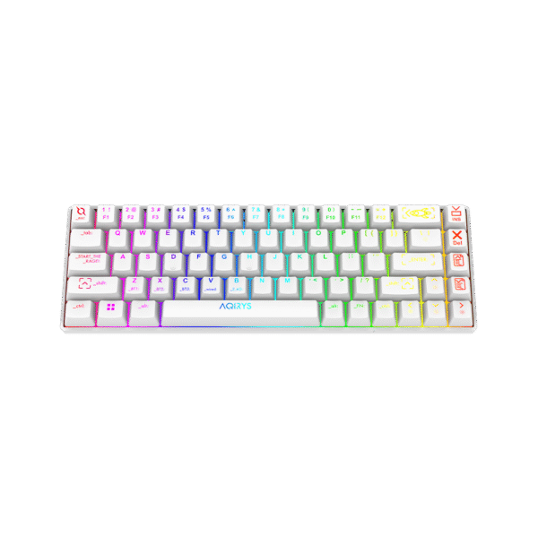 AQIRYS Klawiatura mechaniczna 65%/68 klawiszy Dual Mode: Wirelles&BT+Wired MIRA white - obrazek 4
