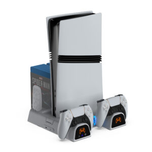 YAXO Podstawka chłodząca i ładująca ARCTIC BREEZE NE do PS5/PS5 Slim/PS5 Pro Alpine White