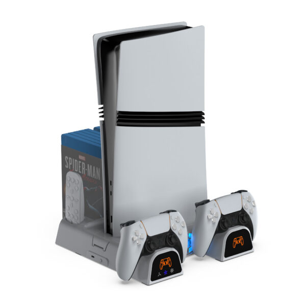 YAXO Podstawka chłodząca i ładująca ARCTIC BREEZE NE do PS5/PS5 Slim/PS5 Pro Alpine White