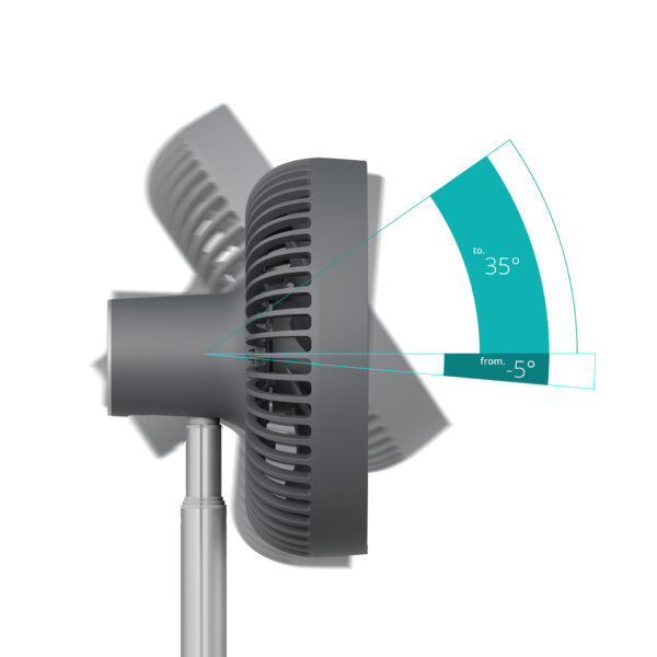 Wentylator Duux Rize Flex | Podłogowy | Szary | 21 cm | 4 prędkości - obrazek 9