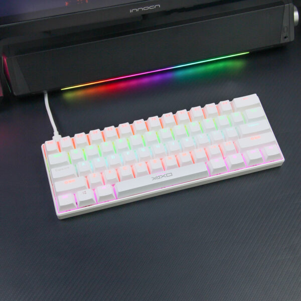 YAXO Klawiatura mechaniczna 61 klawiszy NUXLAK Outemu RS Alpine White - obrazek 10