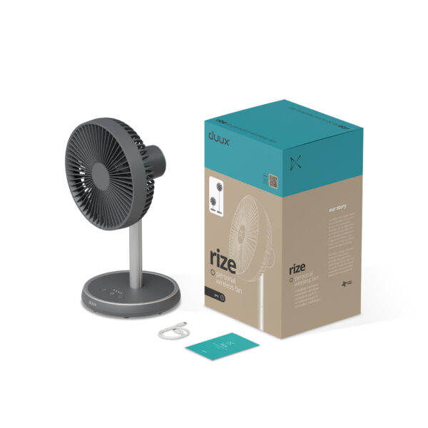 Wentylator Duux Rize Flex | Podłogowy | Szary | 21 cm | 4 prędkości - obrazek 11