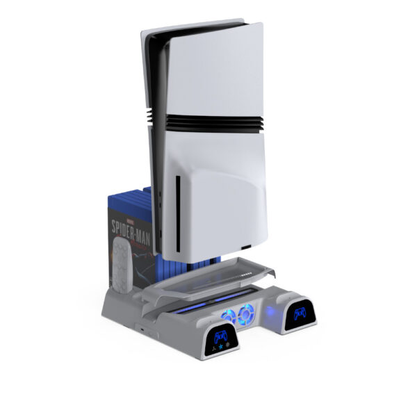 YAXO Podstawka chłodząca i ładująca ARCTIC BREEZE NE do PS5/PS5 Slim/PS5 Pro Alpine White - obrazek 3
