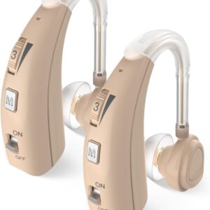 Aparat słuchowy Delmicure 03-Beige dla dorosłych z 2 trybami i regulacją