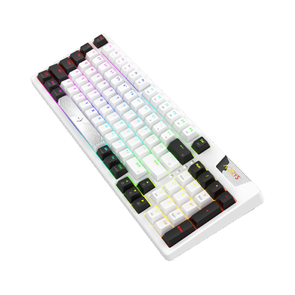 AQIRYS Klawiatura mechaniczna 96%/95 klawiszy przewodowa ADARA white/black - obrazek 8