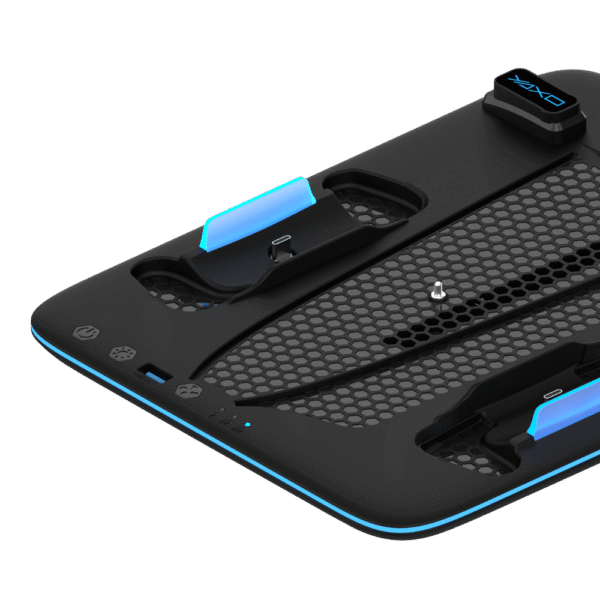 YAXO Podstawka chłodząca i ładująca ICE STORM do PS5 Slim Techno Black - obrazek 10