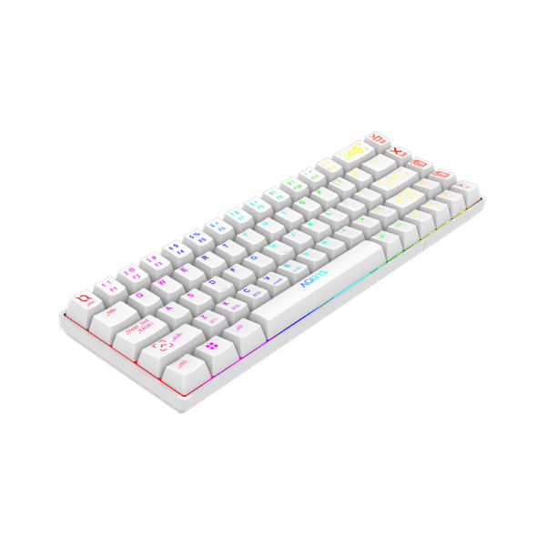 AQIRYS Klawiatura mechaniczna 65%/68 klawiszy Dual Mode: Wirelles&BT+Wired MIRA white - obrazek 9