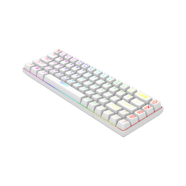 AQIRYS Klawiatura mechaniczna 65%/68 klawiszy Dual Mode: Wirelles&BT+Wired MIRA white - obrazek 8