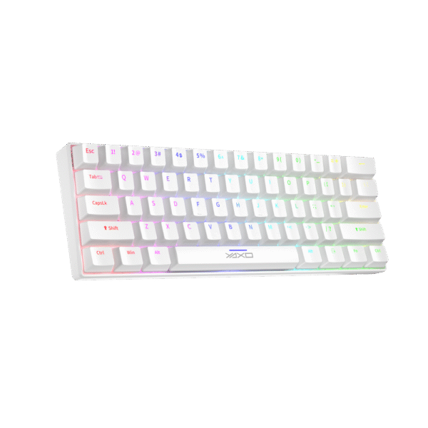 YAXO Klawiatura mechaniczna 61 klawiszy NUXLAK Outemu RS Alpine White