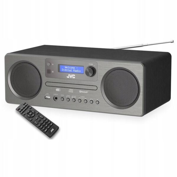 Odtwarzacz JVC RD-E861B-DAB wieża z Bluetooth DAB+ AUX USB, pilot - obrazek 6