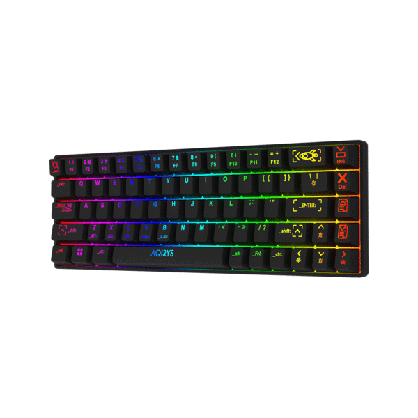 AQIRYS Klawiatura mechaniczna 65%/68 klawiszy Dual Mode: Wirelles&BT+Wired MIRA black - obrazek 2