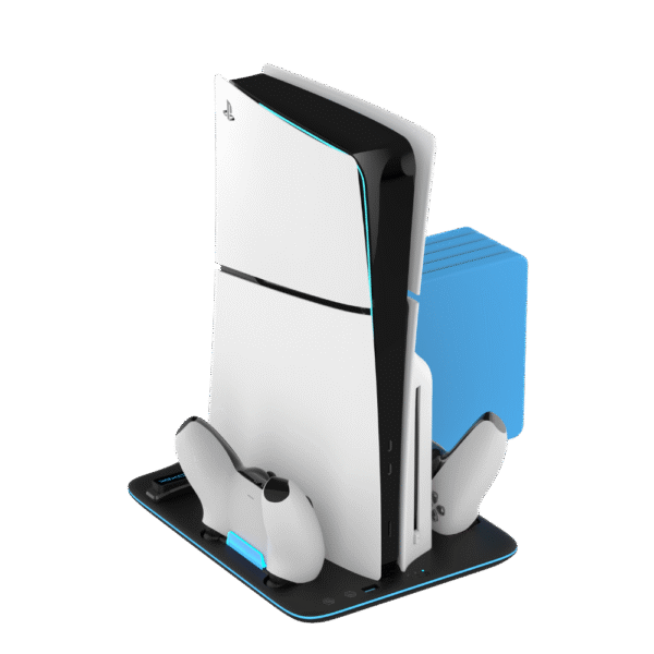 YAXO Podstawka chłodząca i ładująca ICE STORM do PS5 Slim Techno Black - obrazek 6