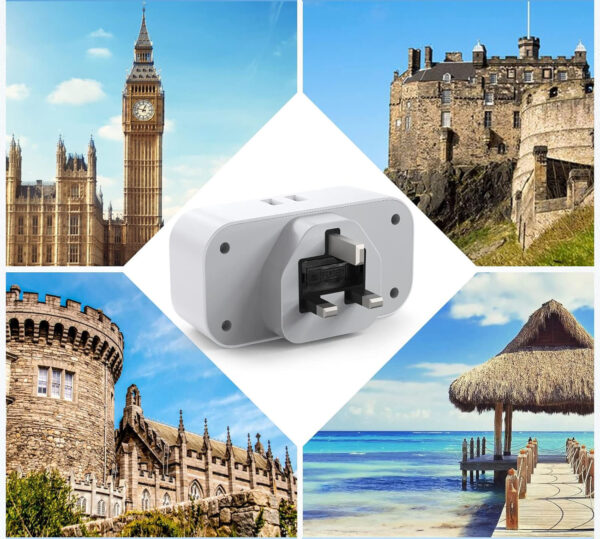 Adapter TESSAN TS-321-UK Wtyczka, 4 w 1 Wtyczka UK, z 2 gniazdami i 2 USB - obrazek 3