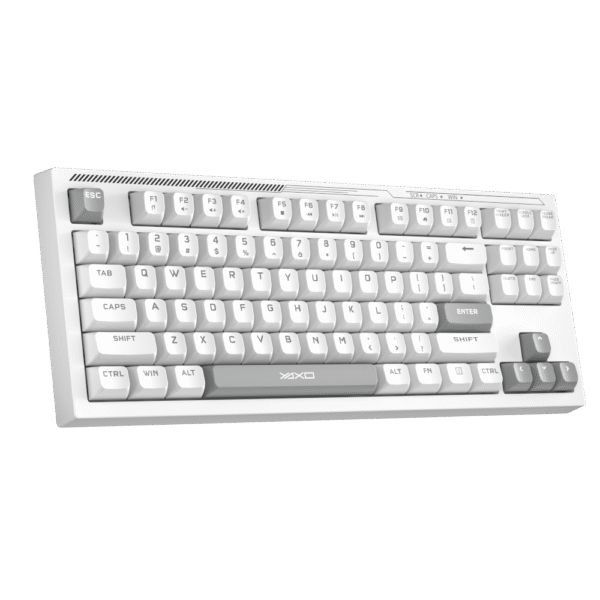 YAXO Klawiatura membanowa 87 klawiszy ZUNI Alpine White - obrazek 2