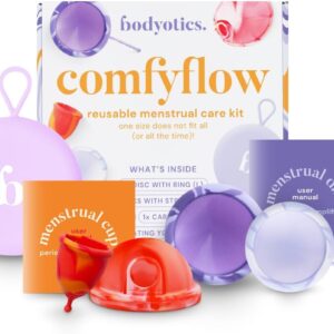 Zestaw menstruacyjny Comfyflow 5 szt. kubeczek i dyski wielorazowe z etui