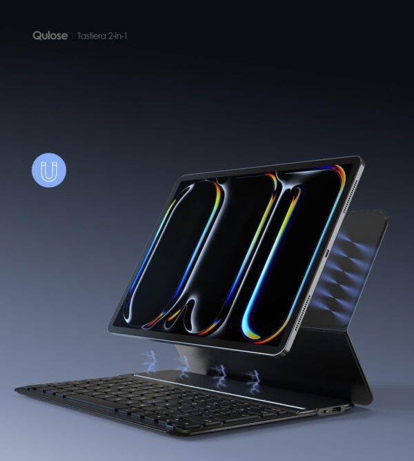 Klawiatura z etui do iPad 10 gen 10.9"/11" Qulose QWERTY IT POWYSTAWOWE - obrazek 2