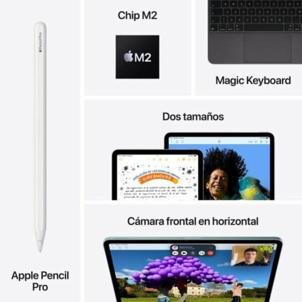Tablet Apple iPad Air 2024 M2 8 GB RAM 128 GB Szary - obrazek 7