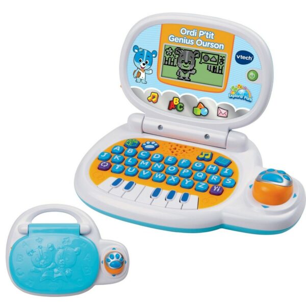 Komputer przenośny Vtech Genius Blue Bear 26 x 5,5 x 19,7 cm Gra edukacyjna FR - obrazek 5