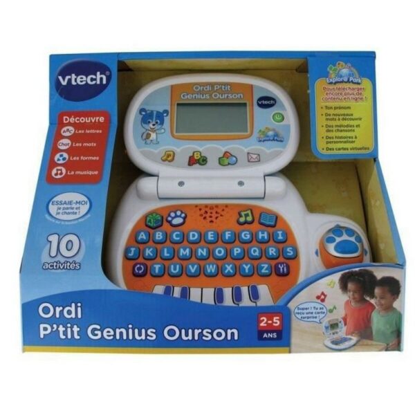 Komputer przenośny Vtech Genius Blue Bear 26 x 5,5 x 19,7 cm Gra edukacyjna FR - obrazek 2