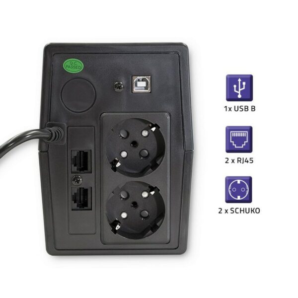 Zasilacz awaryjny UPS Interaktywny Qoltec 53977 240 W - obrazek 2