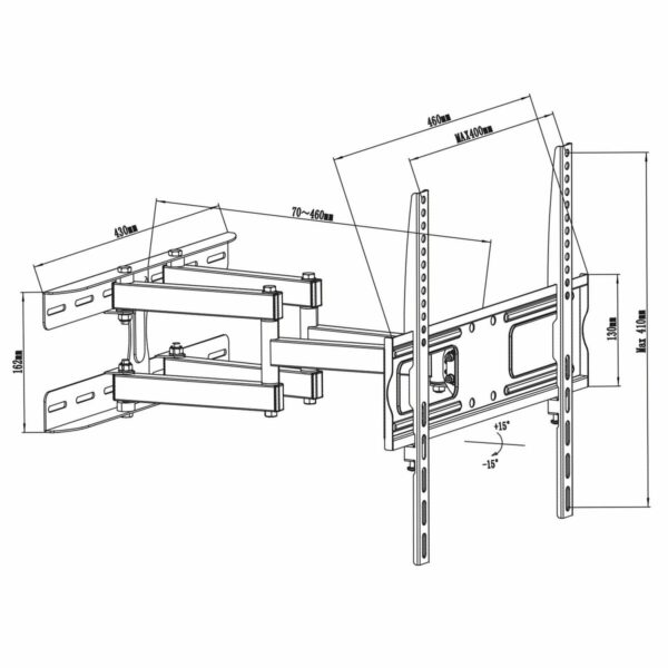Uchwyt na TV MacLean MC-760 32" 55" 26" 30 Kg - obrazek 3