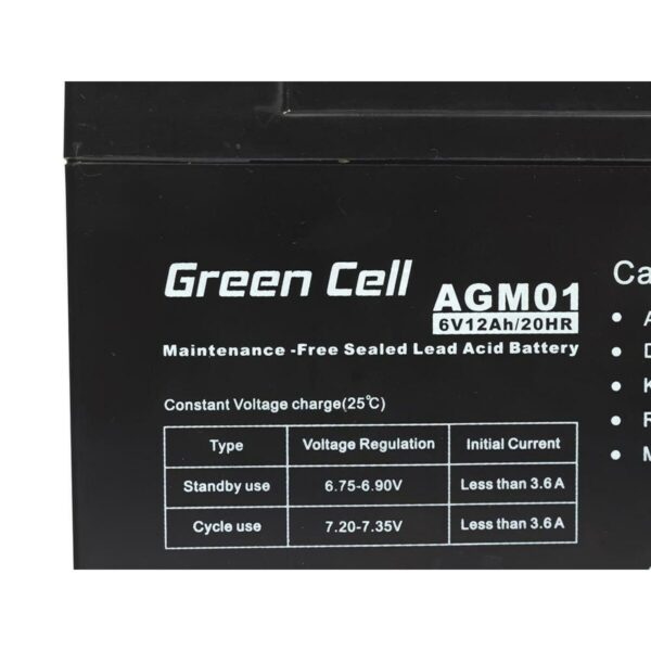 Bateria do Zasilacz awaryjny UPS Green Cell AGM01 12 Ah - obrazek 4