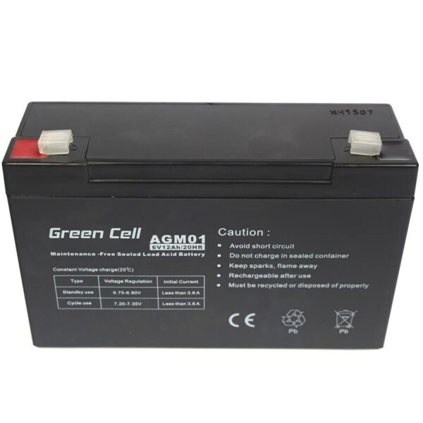 Bateria do Zasilacz awaryjny UPS Green Cell AGM01 12 Ah - obrazek 3