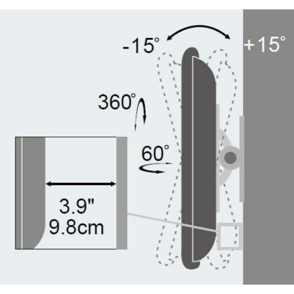 Uchwyt na TV Techly ICA-LCD 201WH 13" 30" 23 kg - obrazek 5