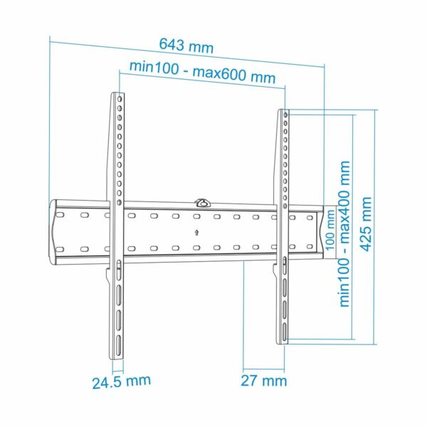 Uchwyt na TV TooQ LP4170F-B 37"-70" 40 kg - obrazek 6