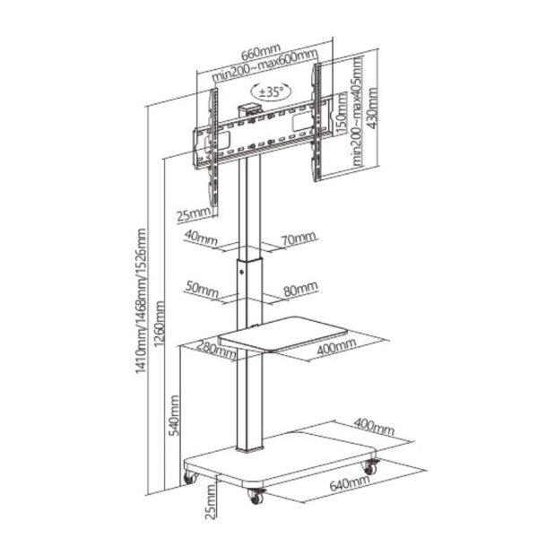 Uchwyt na TV TM Electron 40 kg - obrazek 3