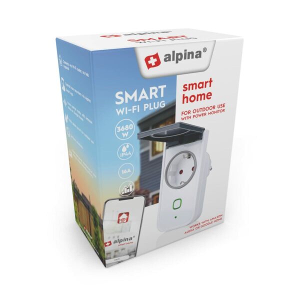 Inteligentny kontakt Alpina Smart Home Zewnętrzny Wi-Fi 230 V 16 A - obrazek 2
