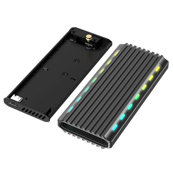 Obudowa zewnętrzna GEMBIRD EE2280-U3C-03 Czarny USB USB-C - obrazek 3