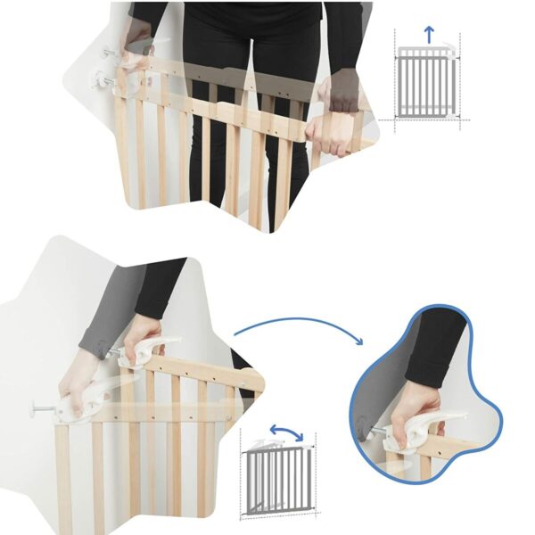 Bariera bezpieczeństwa Badabulle 106 cm 63,5 cm - obrazek 5