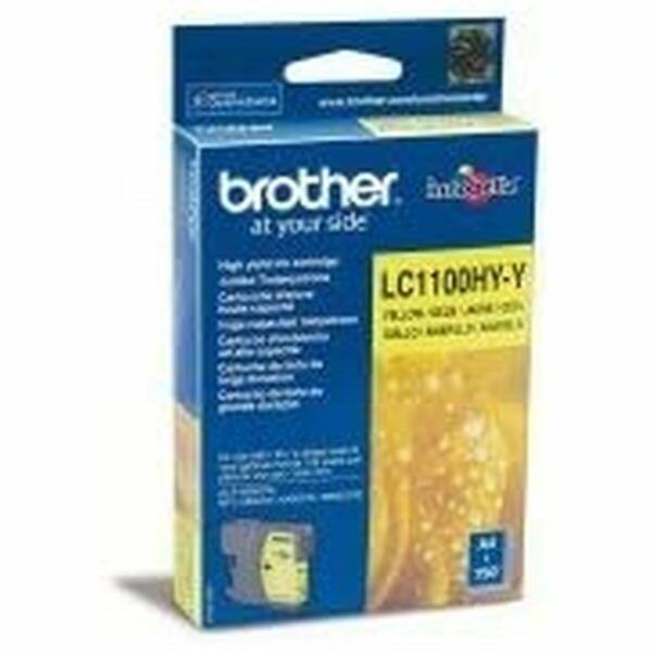 Oryginalny Wkład Atramentowy Brother LC-1100HYY Żółty - obrazek 2