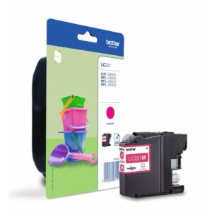 Oryginalny Wkład Atramentowy Brother LC-221M Niebieski Magenta