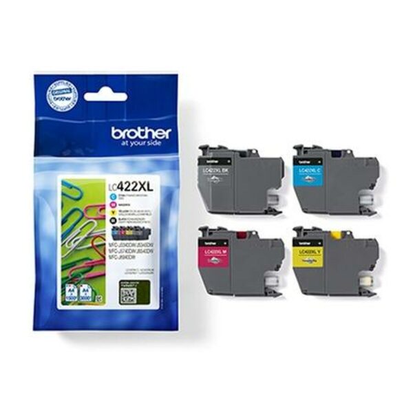 Oryginalny Wkład Atramentowy Brother LC422XL Czarny/Cyan/Magenta/Żółty (4 Sztuk) - obrazek 3