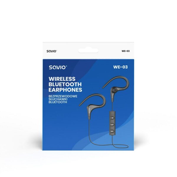 Słuchawki Bluetooth Sportowe Savio WE-03 Czarny - obrazek 4