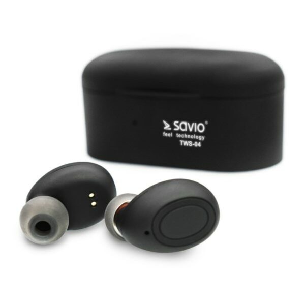 Słuchawki douszne Bluetooth Savio TWS-04 Czarny Grafit - obrazek 5